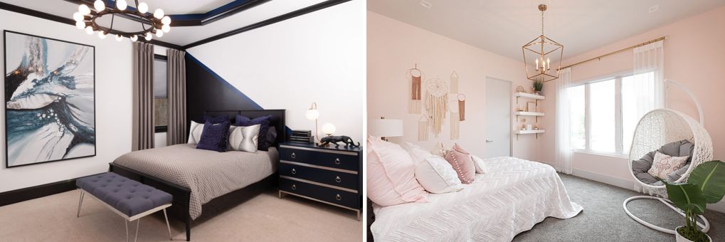 Teenage bedrooms can be harder to design but these two show how they will last for years.