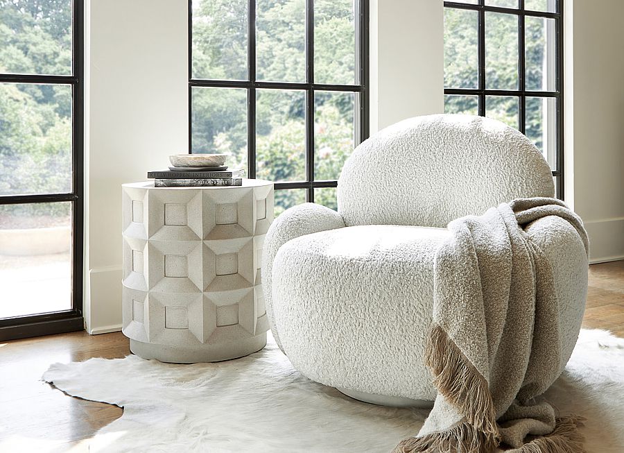 To appeal to the sense of touch use soft, textured materials such as velvet pillows, weighted blankets, stuffed animals, or even a hammock to encourage a tactile experience.