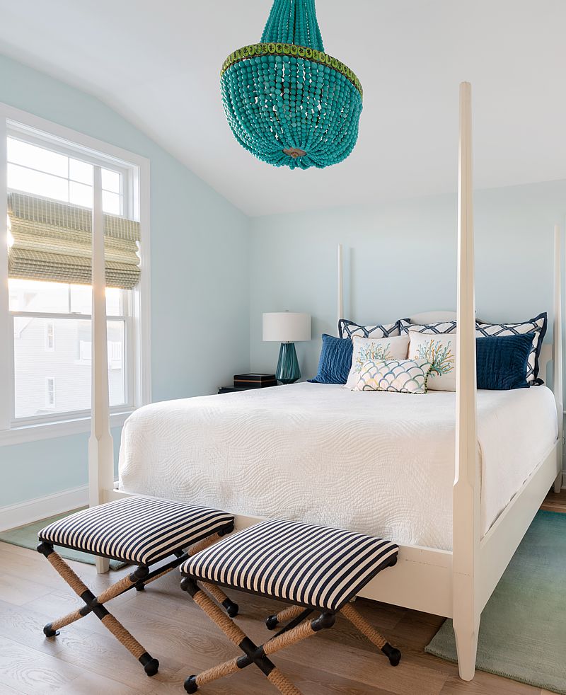 A small master still has space for matching nightstands and a King size bed.